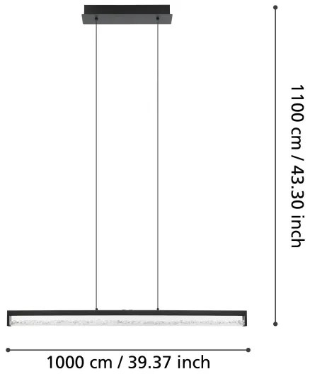 Eglo 900895 - LED Stmievateľný luster na lanku CARDITO LED/36W/230V