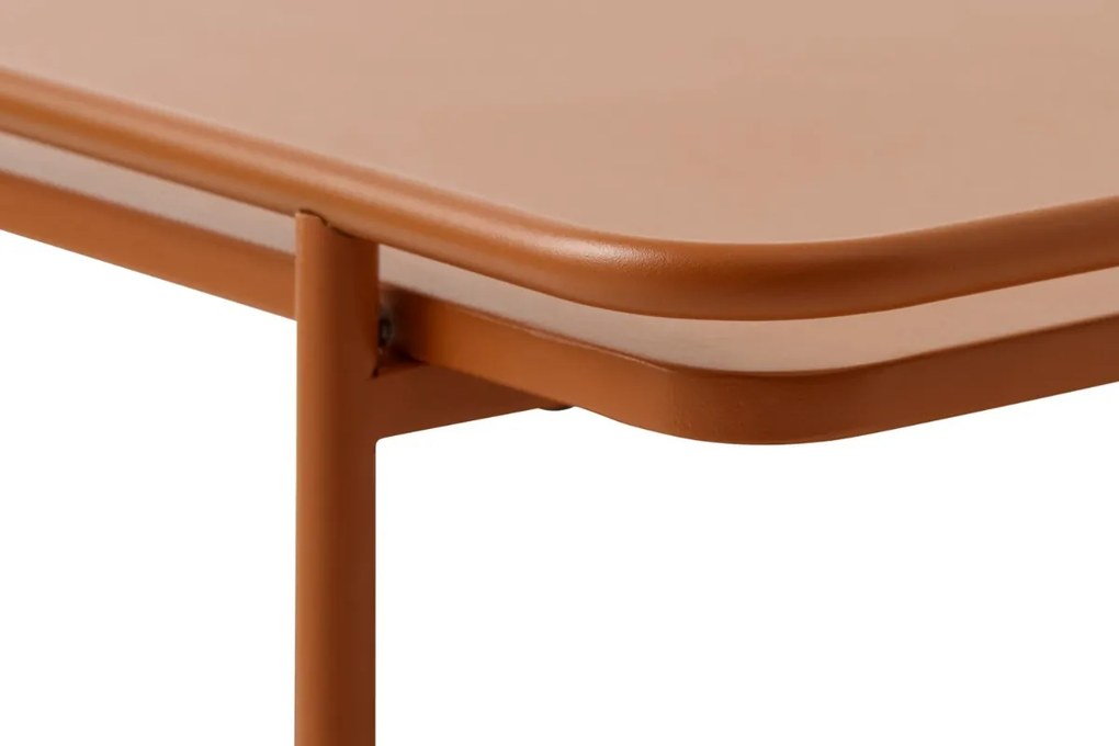 Dizajnový konferenčný stolík Harinder 110 cm terakota