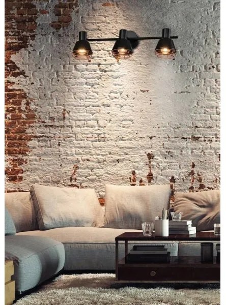 Bodové svietidlo NERIA 3xE14/40W/230V čierna/medená