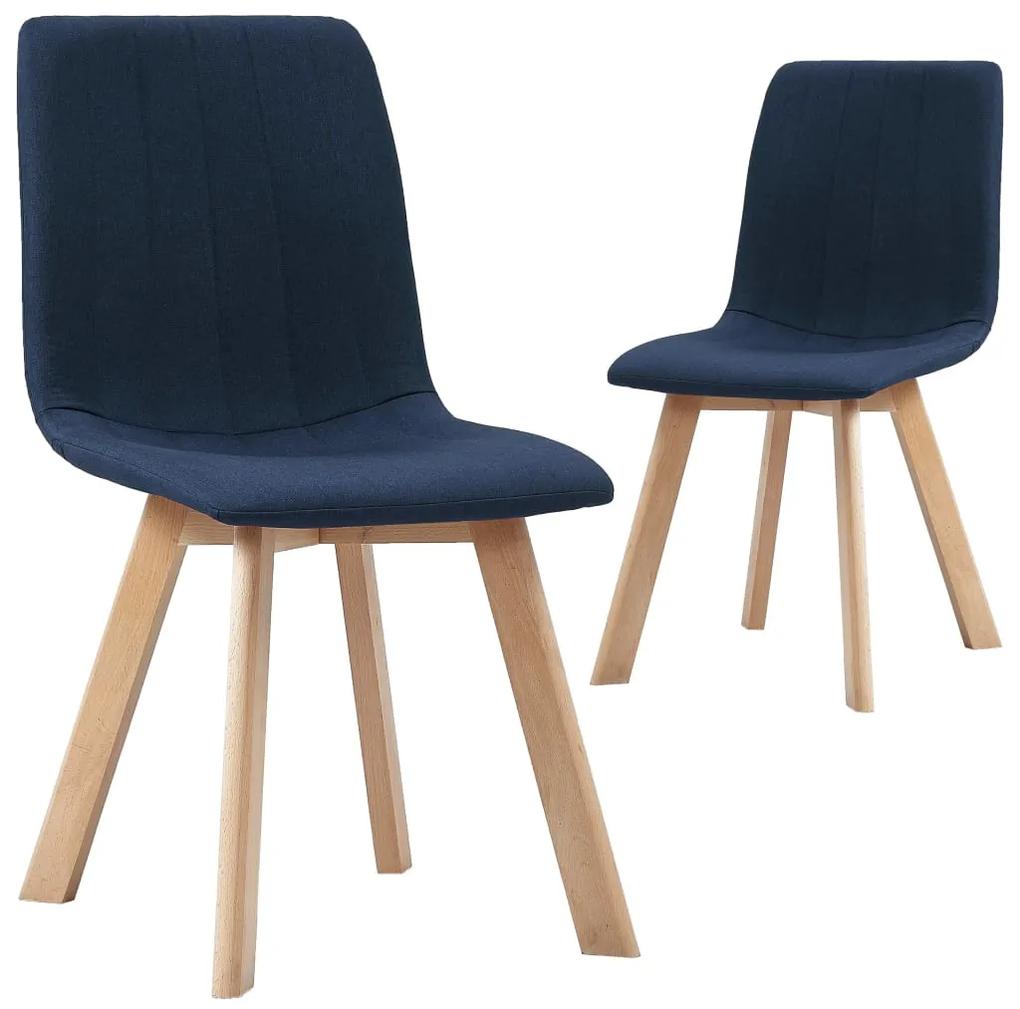 Jedálenské stoličky 2 ks, modré, látka