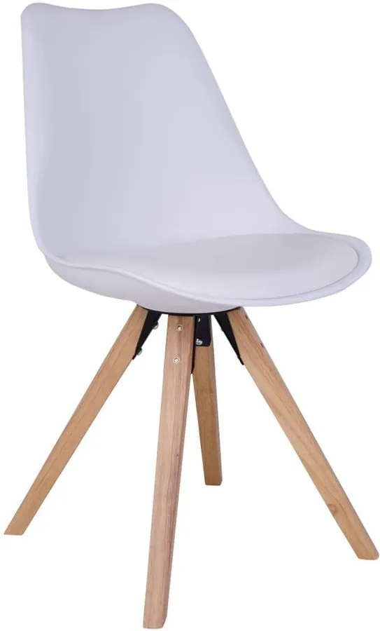 Súprava 2 bielych stoličiek s nohami z kaučukového dreva House Nordic Bergen
