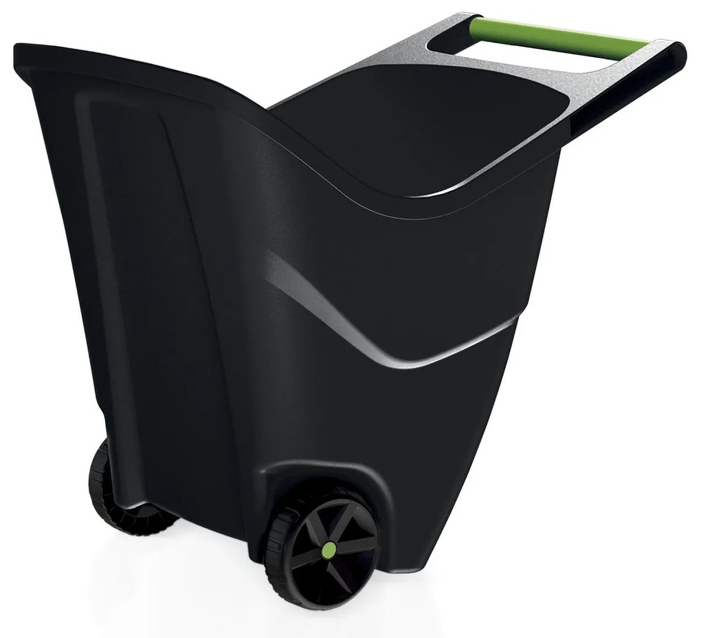 Plastový záhradný vozík IWO85C 85 l - čierna