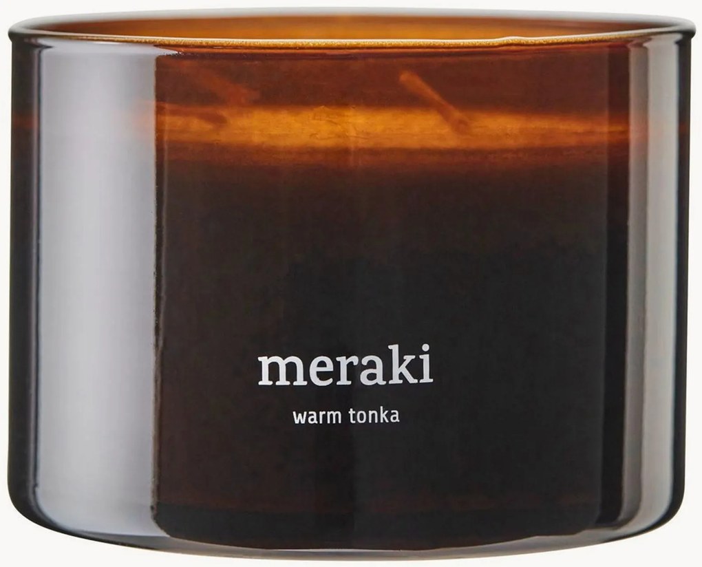 Vonná sviečka's 3 knôtmi Warm Tonka (grapefruit, Rose, Amber)