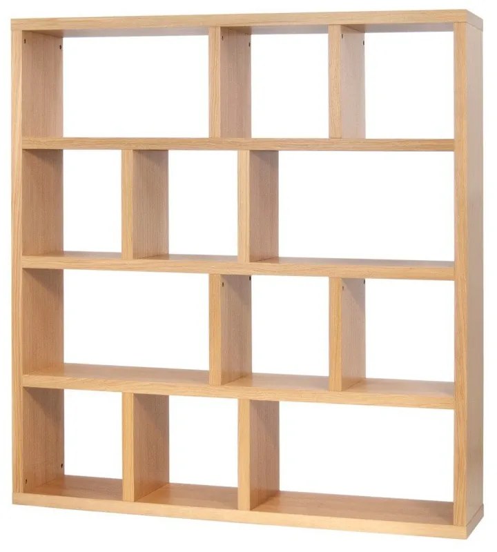 Hnedá knižnica v dekore duba 150x159 cm Berlin – TemaHome