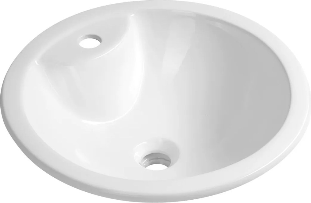 Aqualine Aqualine, SHIPRA keramické umývadlo zápustné, priemer 46cm, biela, NP564