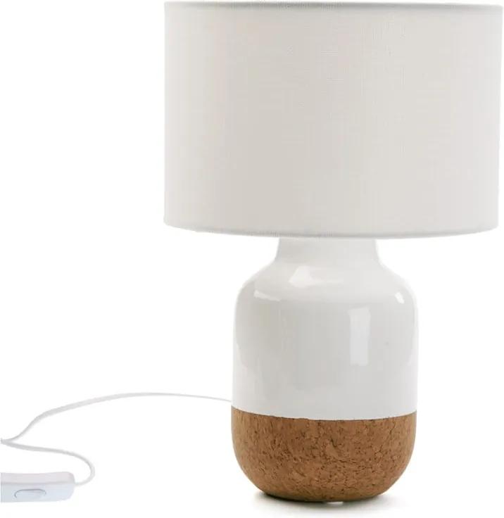 Biela porcelánová stolová lampa Versa Moderna