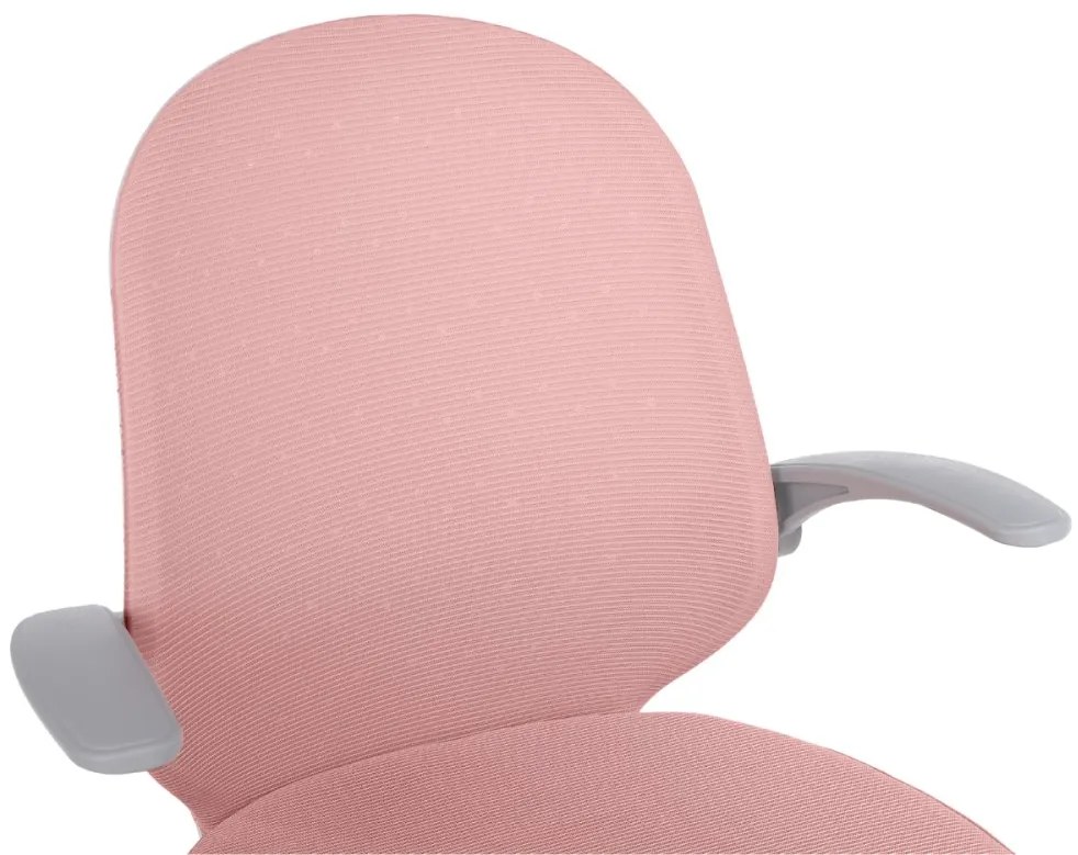Detská otočná stolička Neoseat JUNI 012 s podnožou — látka, ružová