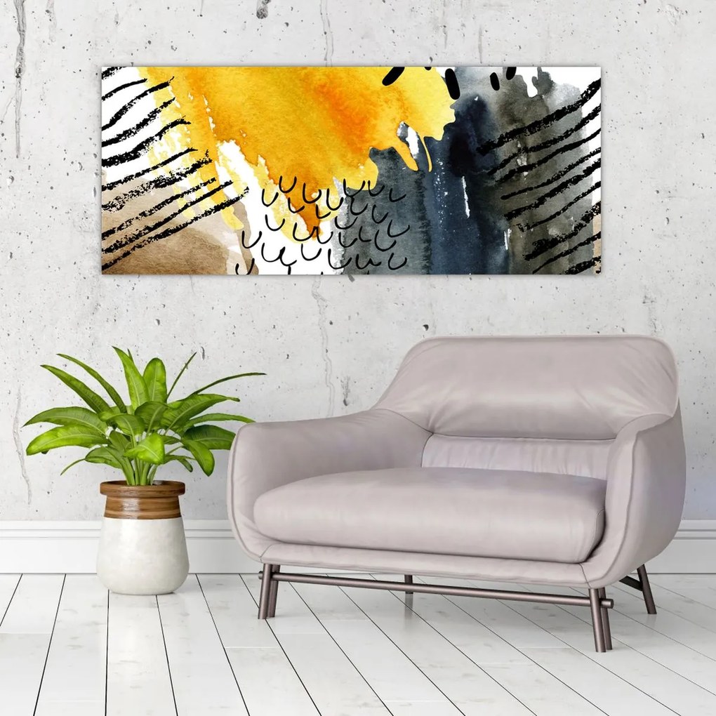 Obraz - Abstraktný akvarel (120x50 cm)