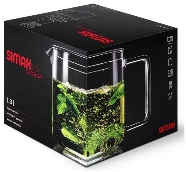 Simax Sklenená kanvica s nehrdz. filtrom From 1,3 l