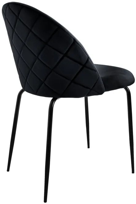 Jedálenská stolička FARGO zamatová, čierna