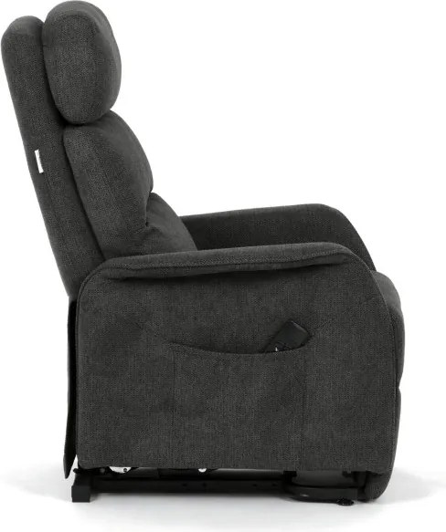 Polohovacie kreslo sivé, elektrické TV-L8960 GREY2