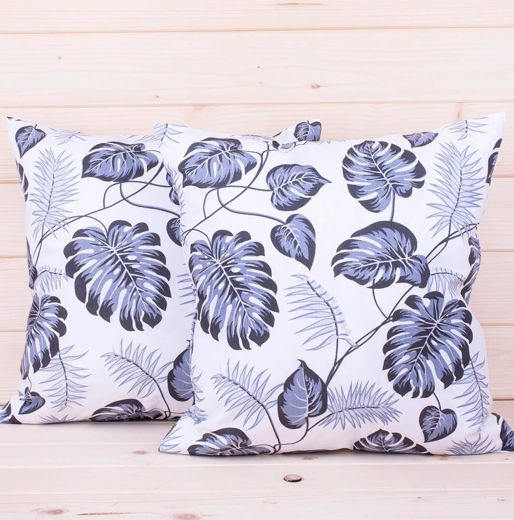 INTERMEDIC SK Obliečka na vankúšik -lístie sivá 40x40cm