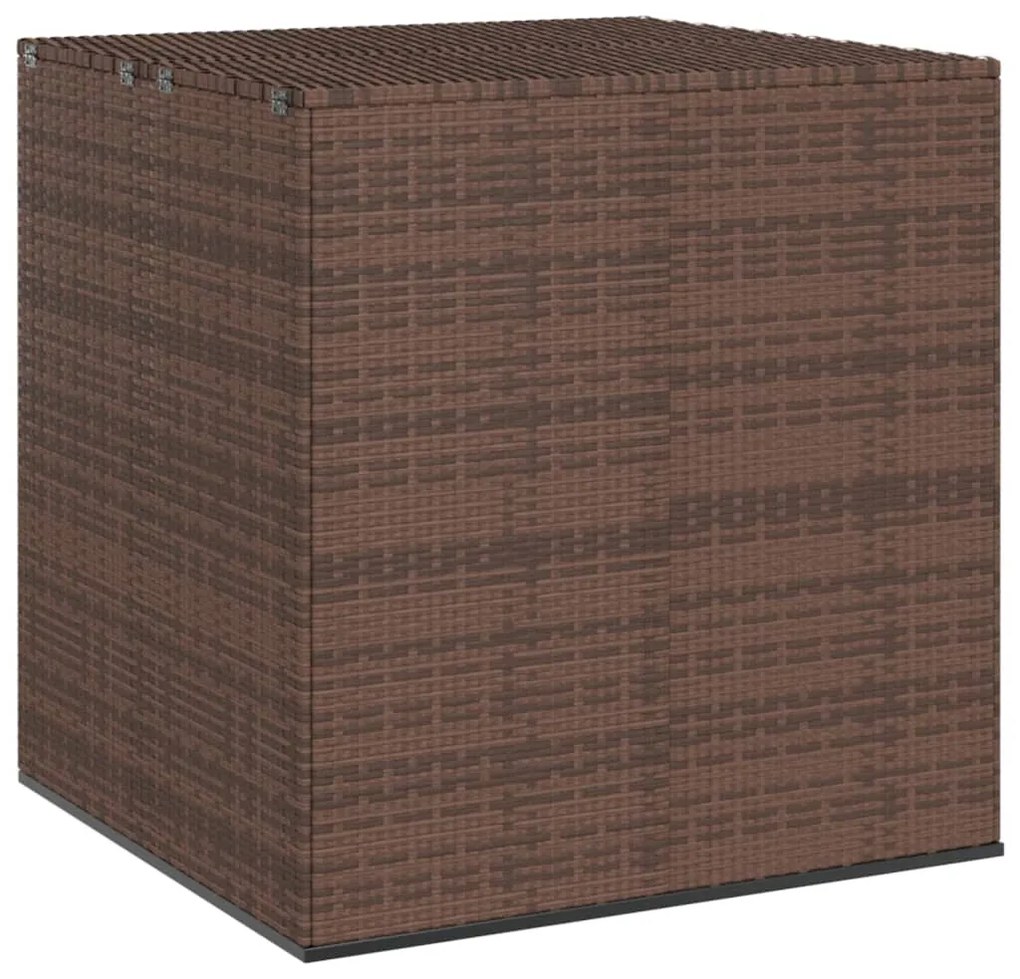 vidaXL Záhradný úložný box z polyratanu 100x97,5x104 cm hnedý