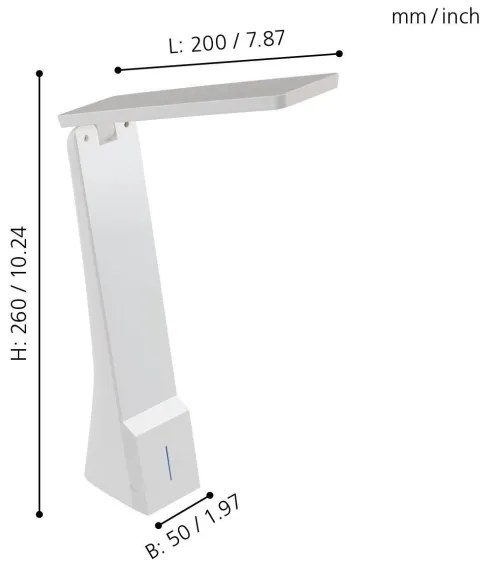 Eglo 97044 - LED Stmievateľná stolná lampa LA SECA 1xLED/1,8W/230V biela