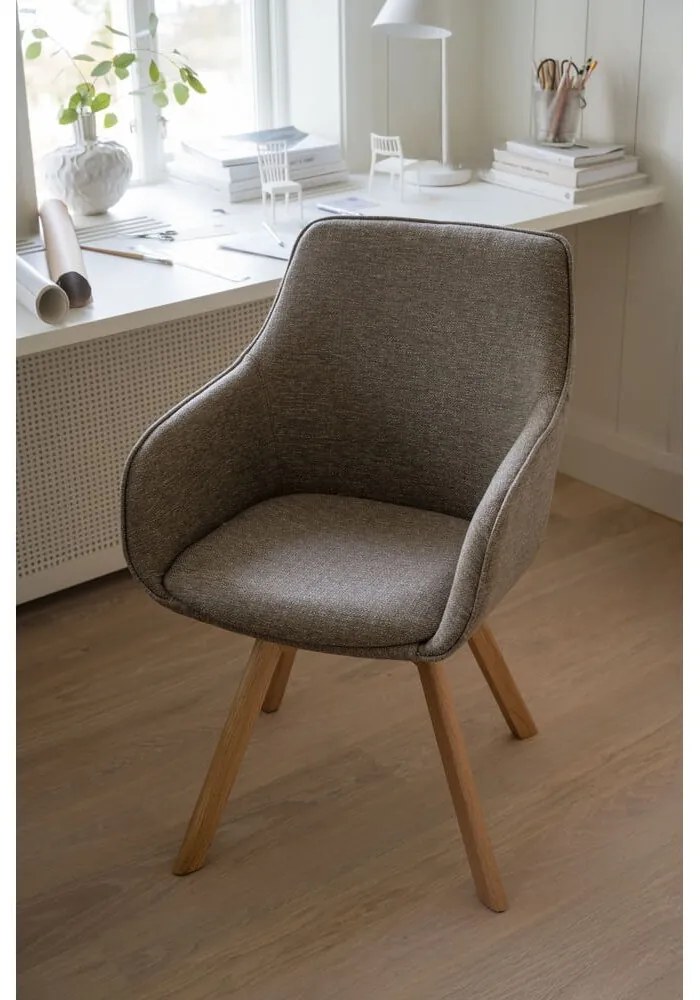 Béžové čalúnené jedálenské kreslá v súprave 2 ks Alison – Rowico