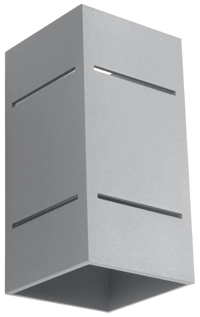 Nástenné svietidlo Blocco, 1x sivé kovové tienidlo