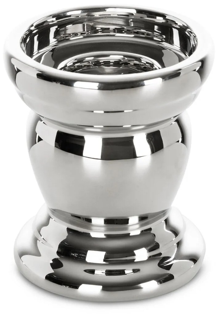 KERAMICKÝ SVIETNIK TONGA 10X10X11 CM STRIEBORNÁ