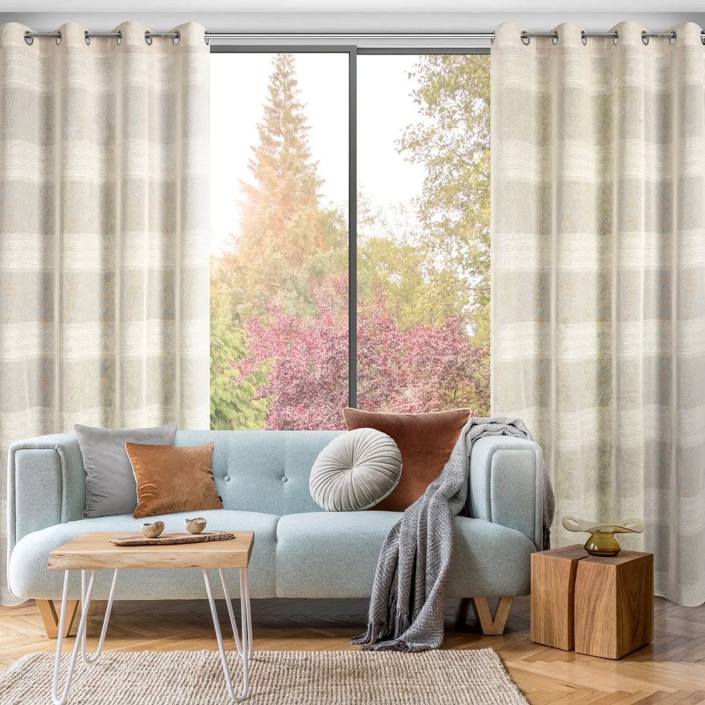 ZÁVES NA KRÚŽKOCH MARGARET 140X250 CM BÉŽOVÁ