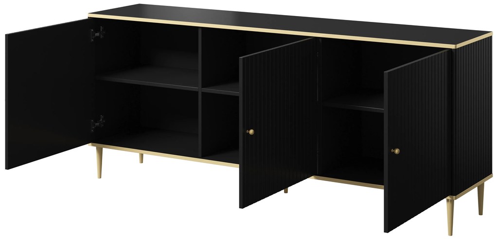 Cama Dizajnová komoda Glamour - čierna