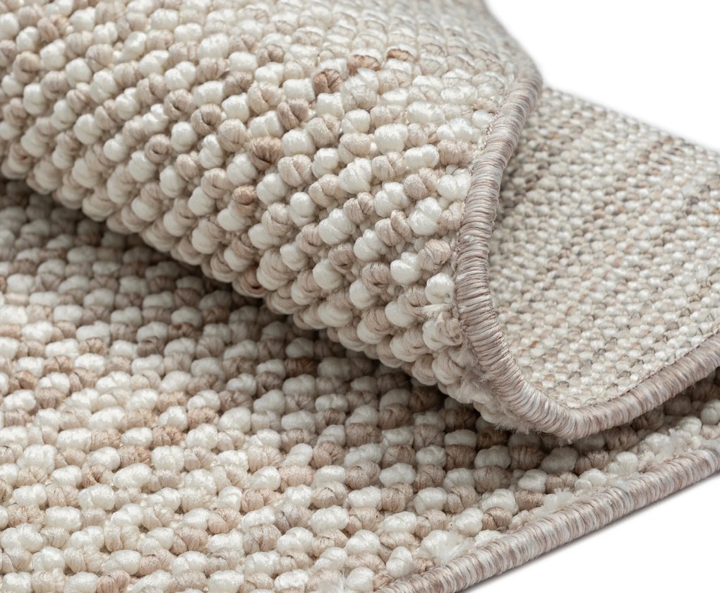 My Flair, Kusový koberec Ava CA20009 beige kruh, 120x120 (priemer) kruh, béžová, chodba / predsieň