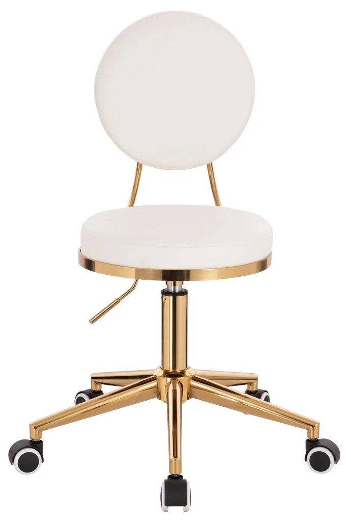 LuxuryForm DESIGN Taburet PORTO - bielo zlatý