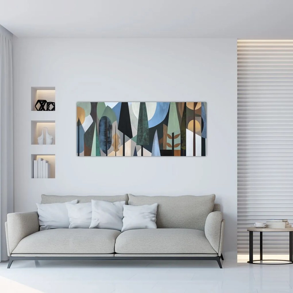 Obraz - Prírodná geometrická abstrakcia II. (120x50 cm)