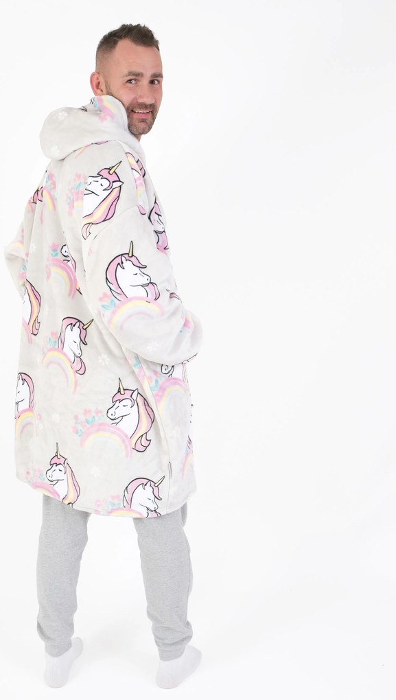 Baránková mikina mikroplyš – Jednorožec veľkosť L