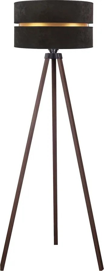 Duolla - Stojacia lampa DUO 1xE27/60W/230V pr. 44 cm čierna/hnedá