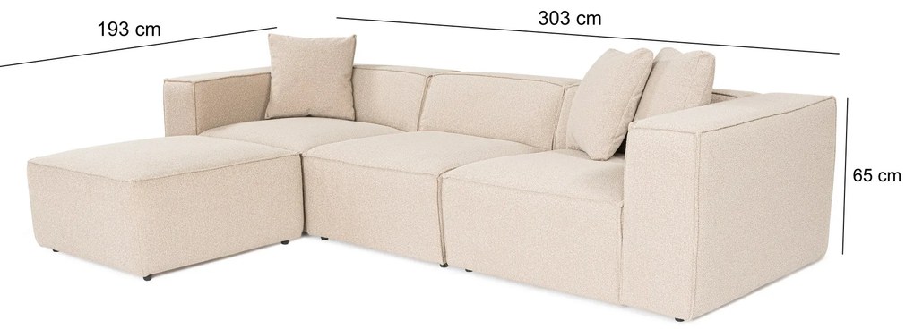 Štýlová pohovka Rose v jemných farbách