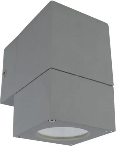 Sivé nástenné svietidlo SULION Kopyo, 10,6 × 8,9 cm