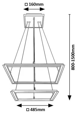 Rabalux 72243 - LED Luster na lanku SIDONA 2xLED/24W/230V 3000K
