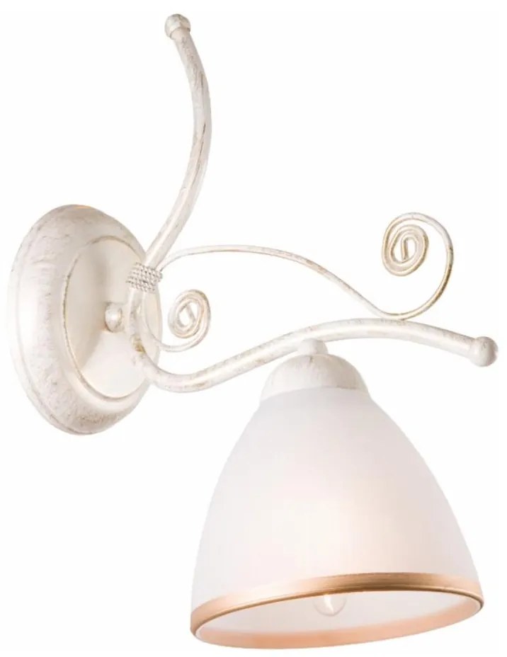 Lamkur Nástenná lampa RETRO II 1xE27/60W/230V biela patina LA19260