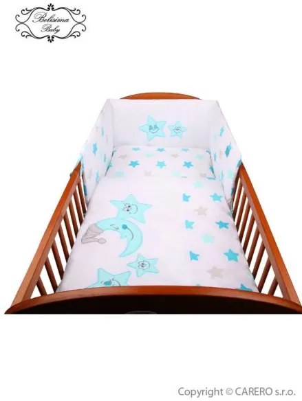 BELISIMA 6-dielne posteľné obliečky Belisima Veselé Hviezdičky 100/135 modré