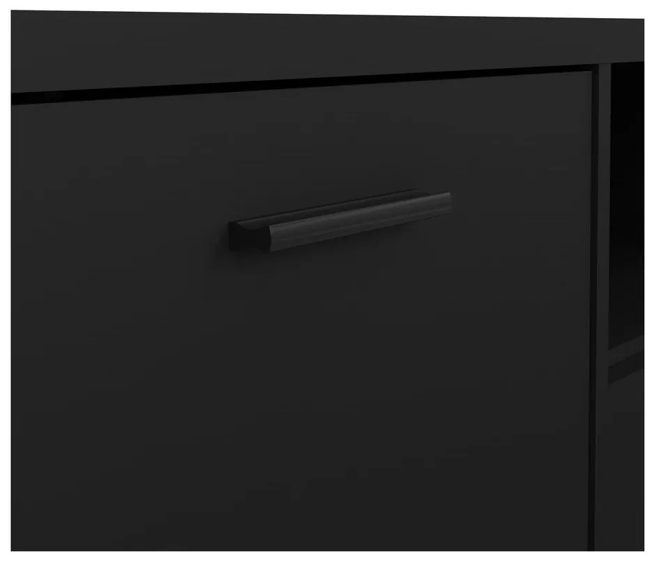 Čierny TV stolík 147x38 cm Media – Tvilum