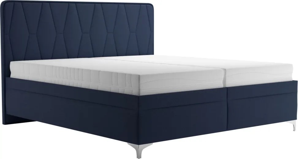 Posteľ Moosa 180x200 cm, námornícka modrá látka