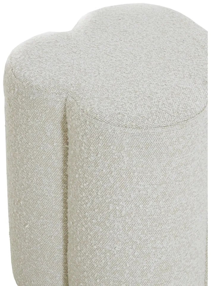 Krémový taburet z textílie buklé Nalani – Light &amp; Living