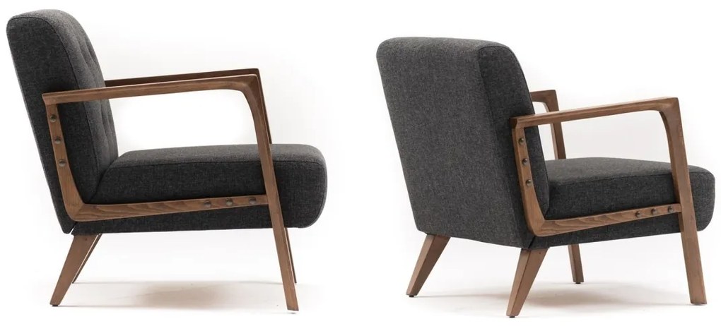 Kreslo Kemer tmavošedé