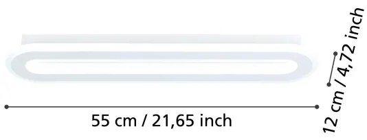 Eglo 901236 - LED Stmievateľné stropné svietidlo MACCHIONI LED/20W/230V biela + DO