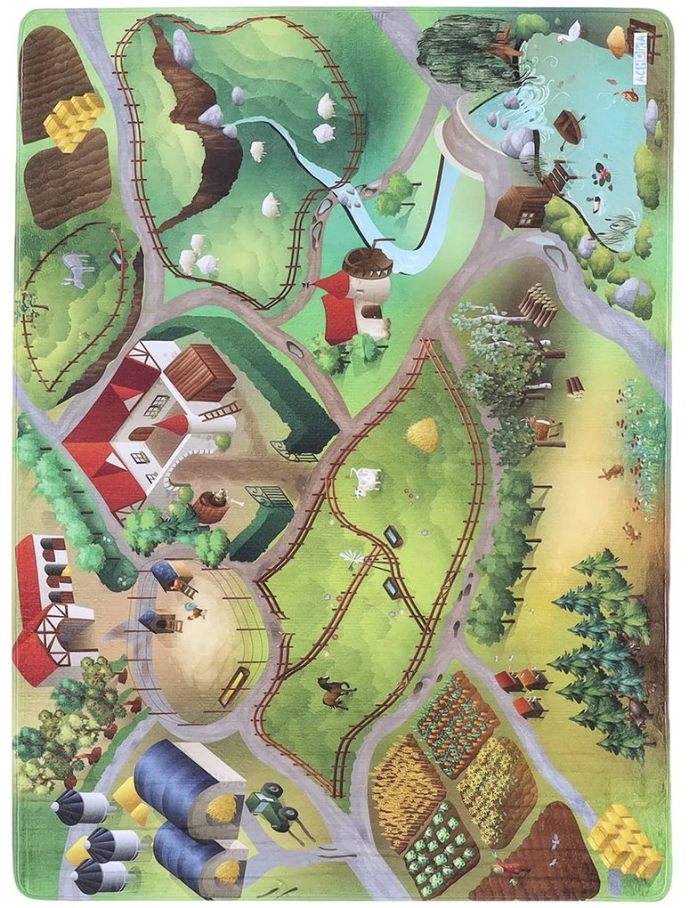 Koberce Breno Kusový koberec Ultra Soft Farma, viacfarebná,130 x 180 cm