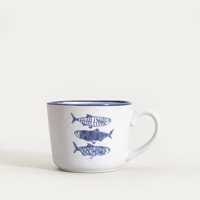 Hrnček NILGI biely / modrý 773808 400 ml