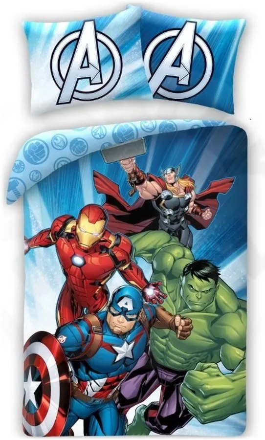 Bavlnené posteľné obliečky Avengers útočí - 100% bavlna - 70 x 90 cm + 140 x 200 cm