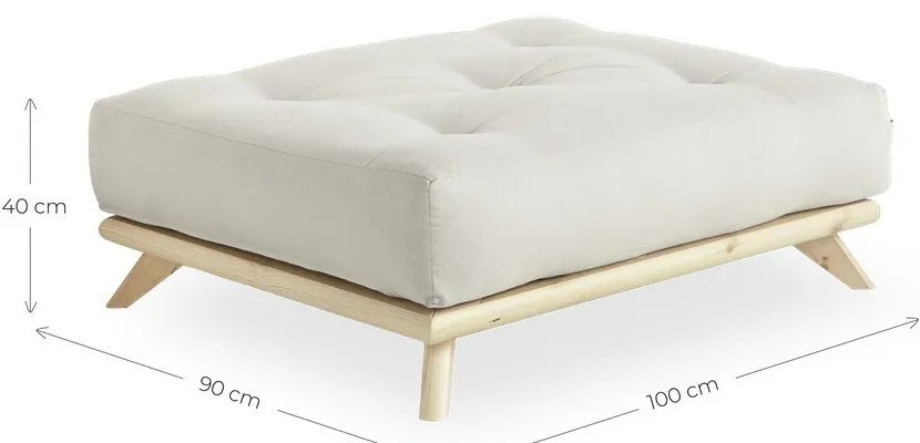 Podnožka Karup Design Senza Natural Clear/Clay Brown