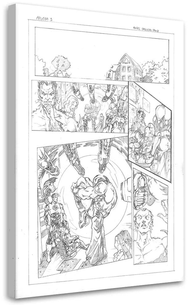 Gario Obraz na plátne Superhrdinský komiks z jaskyne - Saqman Rozmery: 40 x 60 cm
