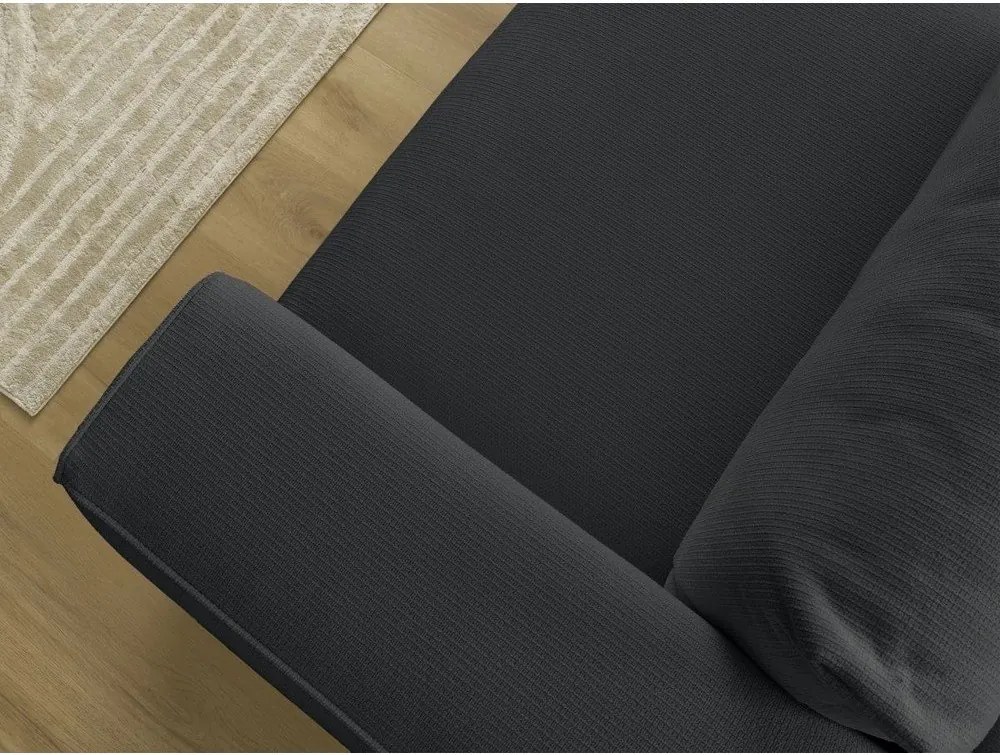 Čierna rozkladacia/s úložným priestorom pohovka 265 cm Ezechiel – Bobochic Paris