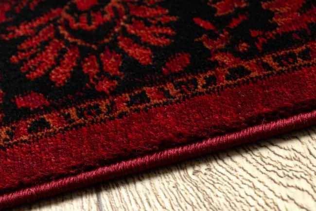 Koberec ORIENT 5125 so strapcami / rám, orientálny / klasický, bordový / čierny