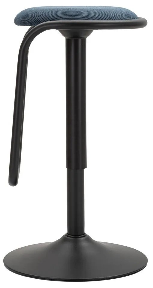 Čalúnená barová stolička s nastaviteľnou výškou v petrolejovej farbe/čierna (výška sedadla 61 cm) Destiny – Mauro Ferretti