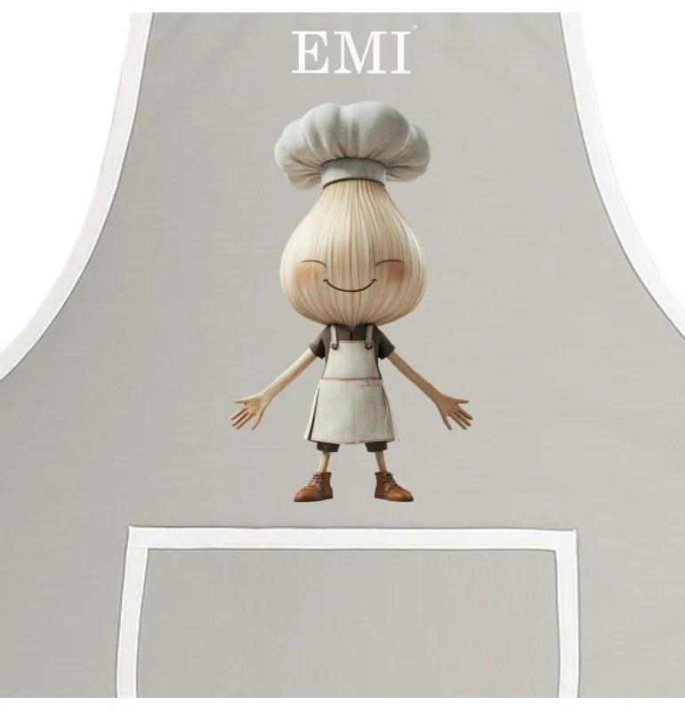 Kuchynská zástera Garlico EMI, biela