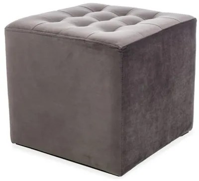 Taburet Lori Velvet, sivá