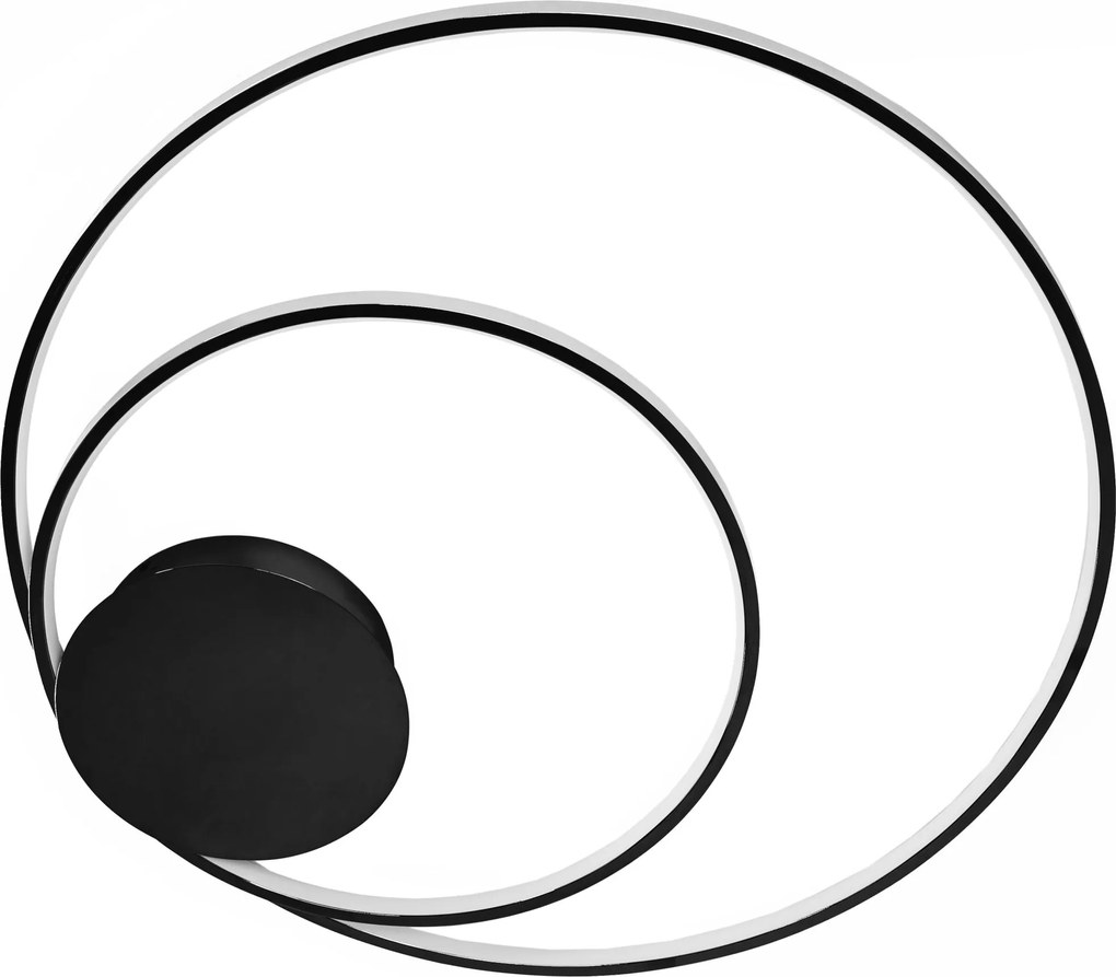 Toolight - LED stropné svietidlo + diaľkové ovládanie APP802-C, čierna, OSW-09751