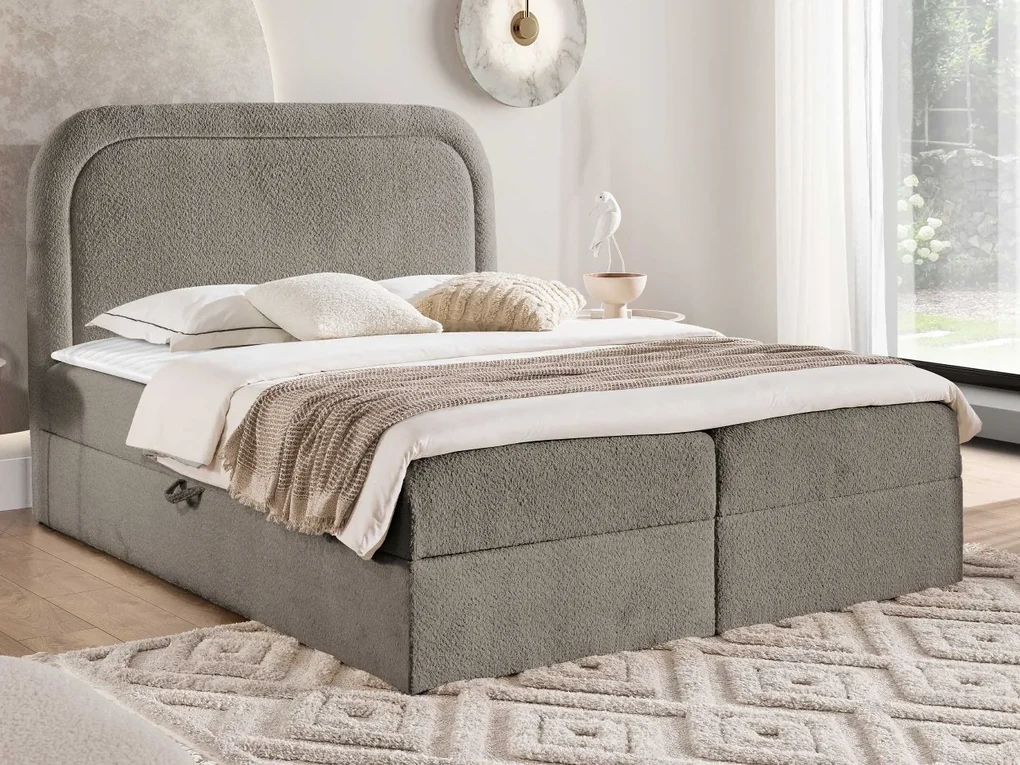 Kontinentálna posteľ Bukirt, Rozmer postele: 200x200, Dostupné poťahy: Coral 50